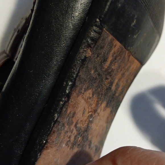 Women's vintage Jones New York black & brown leather Mary Janes sz 8.5 - Picture 7 of 10